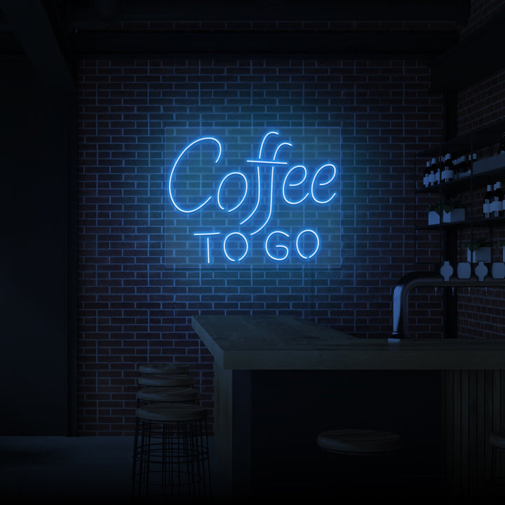 "COFFEE TO GO" NEON SKILT