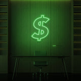 "DOLLAR SIGN" NEON SKILT