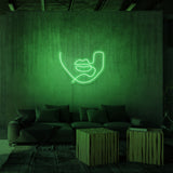 "LINE ART LIPS" NEON SKILT