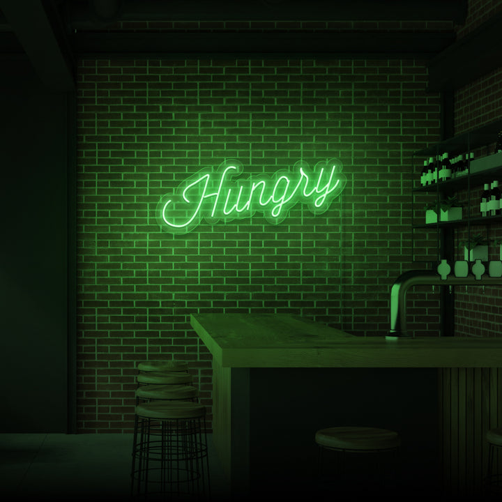 "HUNGRY" NEON SKILT