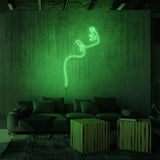 "LINE ART LADY" NEON SKILT