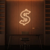 "DOLLAR SIGN" NEON SKILT