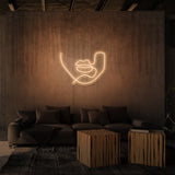 "LINE ART LIPS" NEON SKILT