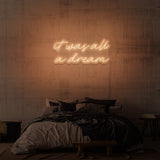 "IT WAS ALL A DREAM" NEON SKILT