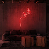 "LINE ART LADY" NEON SKILT