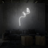 "LINE ART LADY" NEON SKILT