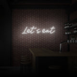 "LET'S EAT" NEON SKILT