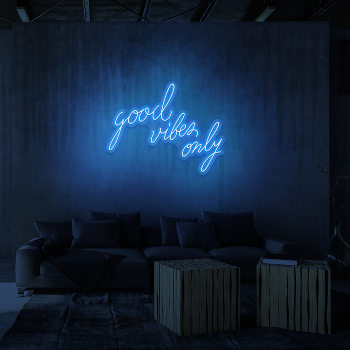 "GOOD VIBES ONLY" NEON SKILT