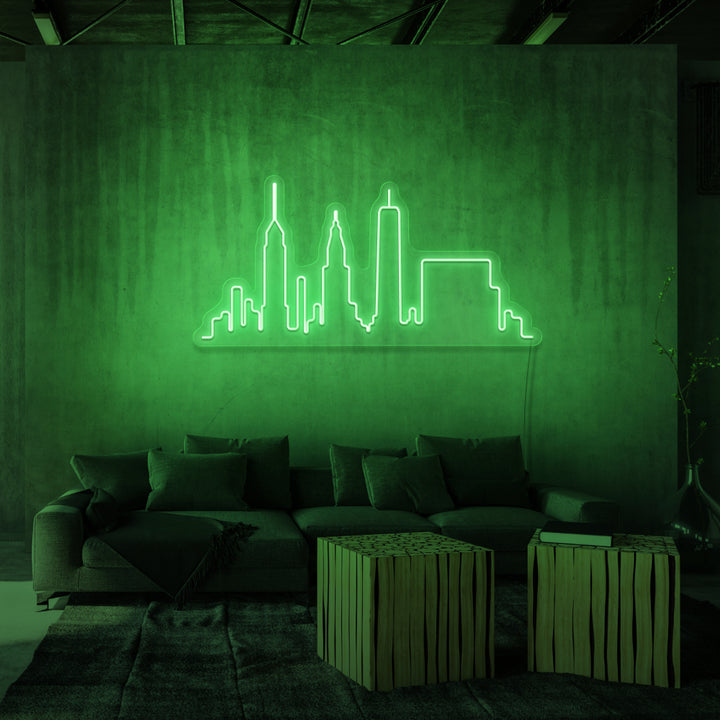 "NYC SKYLINE" NEON SKILT