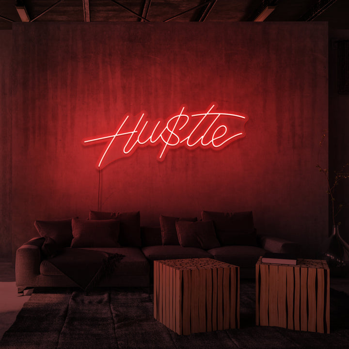 "HU$TLE" NEON SKILT