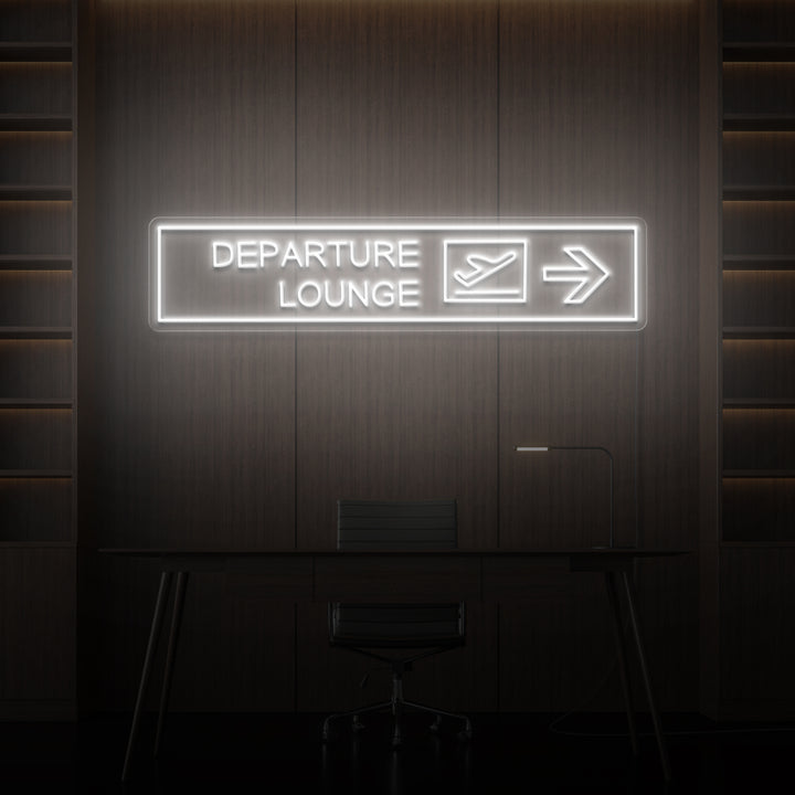 "DEPARTURE LOUNGE" NEON SKILT